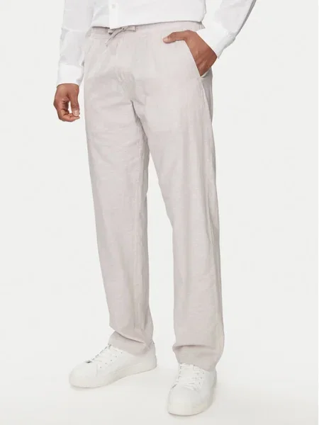 JACK & JONES Plisované nohavice KANE SUMMER nebielená sivá