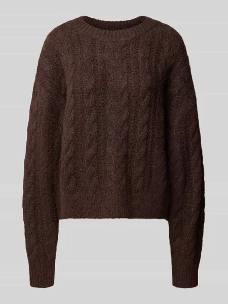 Sweter z dzianiny o kroju oversized ze ściegiem warkoczowym Review