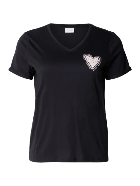 ONLY Carmakoma Tricou CARBEA rosé / negru alb