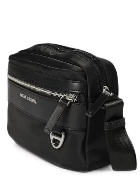 Geantă Armani Exchange cu autograf negru