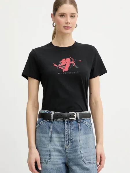Armani Exchange kratka majica črna