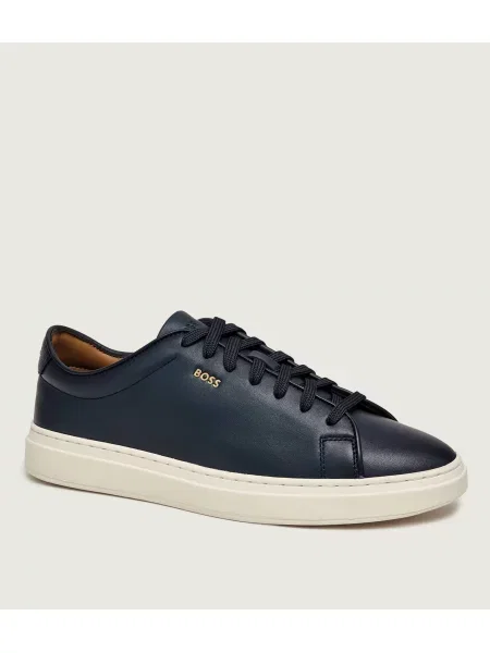 BOSS BLACK Teniși din piele Kieran_Tenn_butb negru
