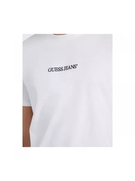 Tričko Guess s autogramom biela