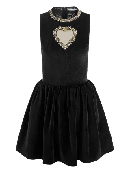 Rochie mini Alice + Olivia cu motiv cu inimi de costum negru