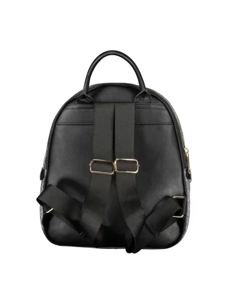 Lniana torebka Valentino Bags czarna