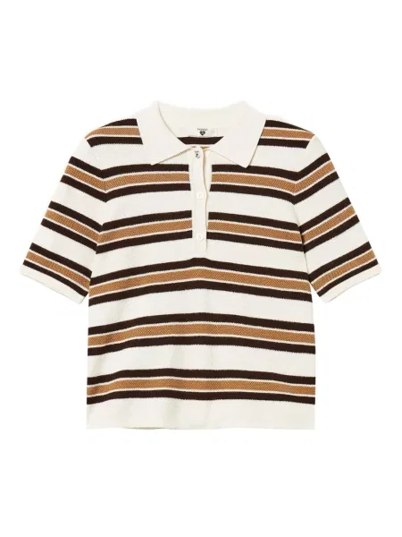 Polo Twinset cu dungi alb
