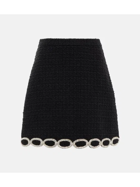 Fustă Valentino din tweed negru