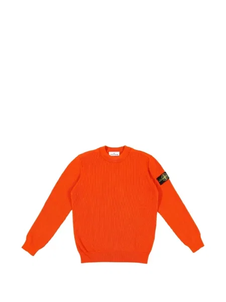 Pulover Stone Island tricotate cu strasuri portocaliu