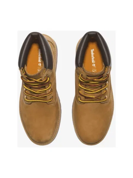 Botki Timberland zamszowe na platformie w miejskim stylu beżowe