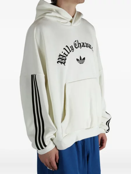 Fleece ριγέ sneakers Adidas με σχέδιο γκρι