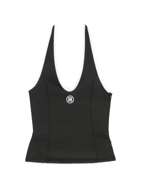 Top Amiri cu broderie negru