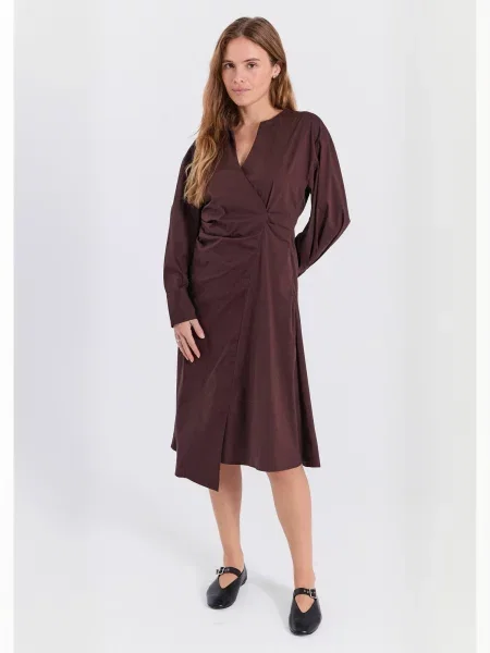 NORR Rochie Otilia închis maro
