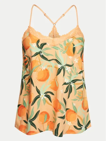 Hunkemöller Cămașă pijama Woven Lace portocaliu