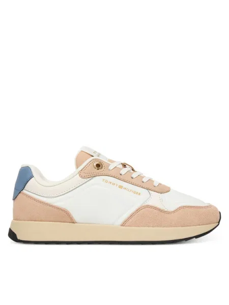 Tommy Hilfiger Sneakers Mix Runner Écru