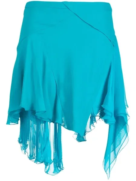 Fusta plisata Versace plisată albastru