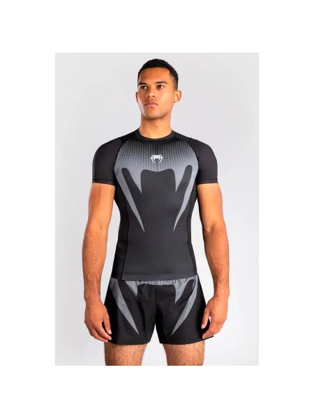 Koszulka Venum No Gi Rashguards czarno-szara S czarna