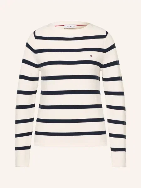Tommy Hilfiger Sweter weiss granatowy
