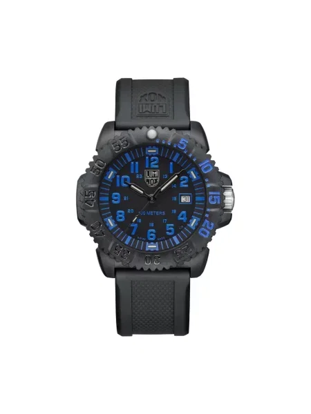 Lniany zegarek Luminox czarny