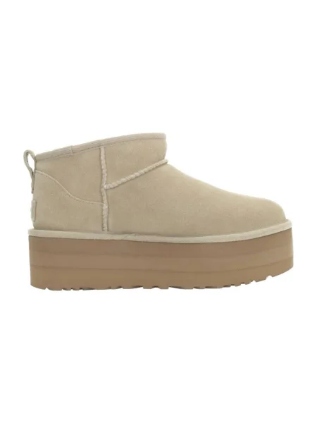 Cizme de zăpadă Ugg Classic Ultra Mini Platform bej