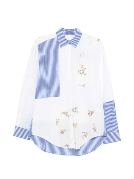 Długa koszula Msgm w paski biała