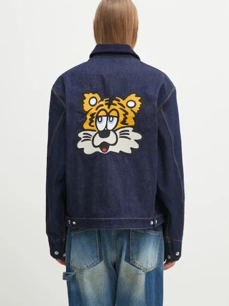 Kenzo geacă din denim de tranzitie albastru