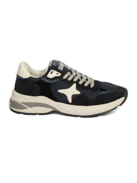 Sneakersy Ama Brand skórzane niebieskie