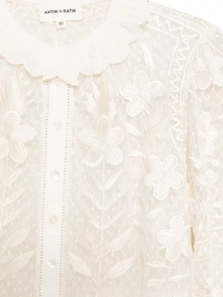 Gulerat bluză Antik Batik cu model floral