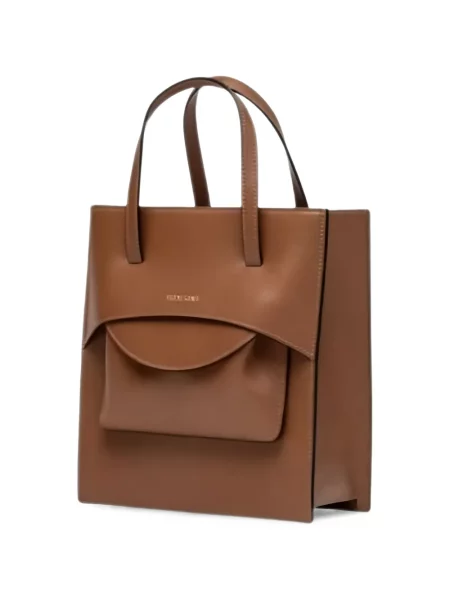 Geantă shopper Hidesins cu imagine maro