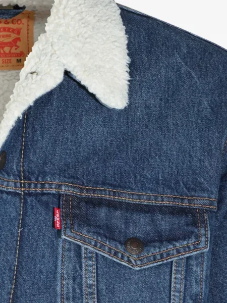 Gulerat geacă de blugi Levi's® albastru