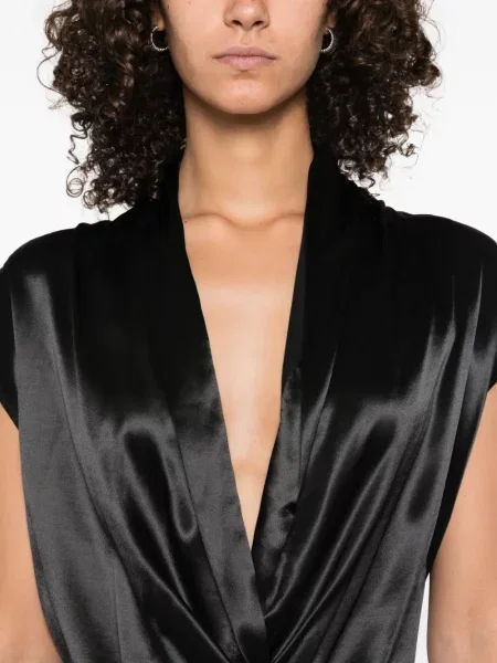 Bluză Alberta Ferretti din satin negru