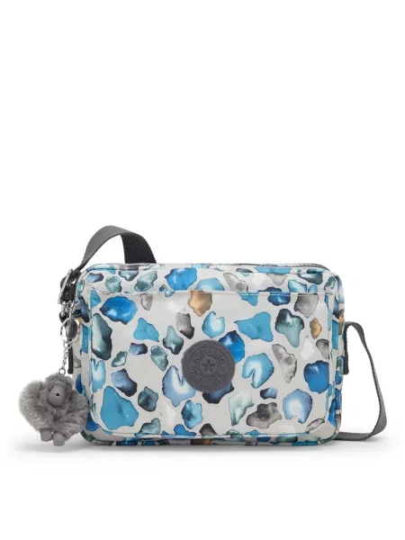 KIPLING Geantă de umăr ABANU bleumarin / albastru deschis / gri taupe alb