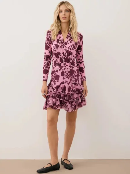 Юбка мини Bizuu клеш розовая