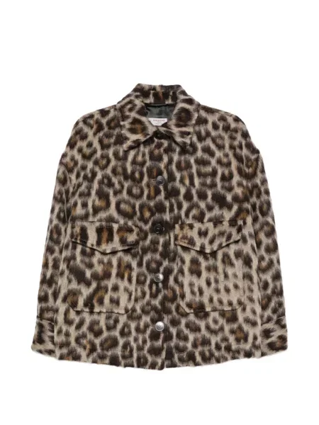Vunena jakna Alberto Biani s printom s leopard uzorkom