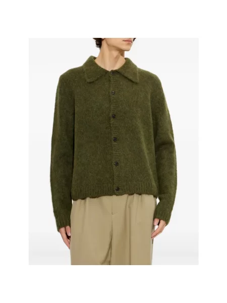 Kardigan Dries Van Noten wełniany zielony