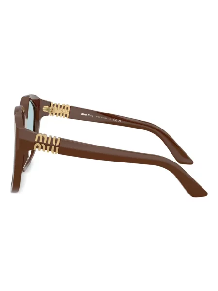 Ochelari de soare Miu Miu Eyewear cu imprimeu geometric maro