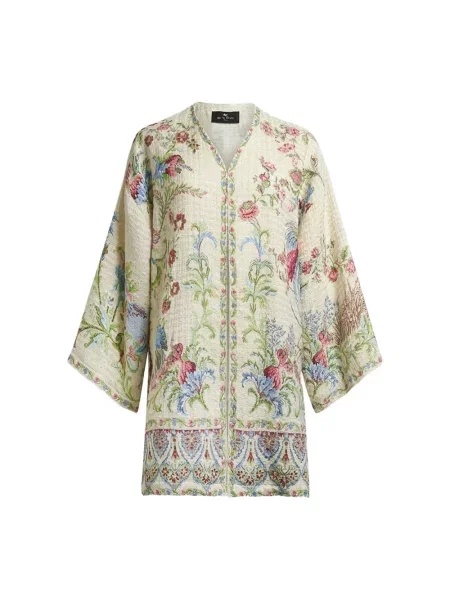 Lniana wielobarwność bluzka Etro