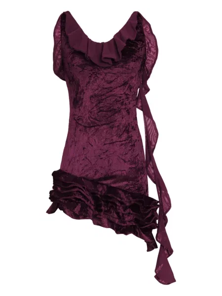 Rochie mini Amir Slama cu volane de costum roșu