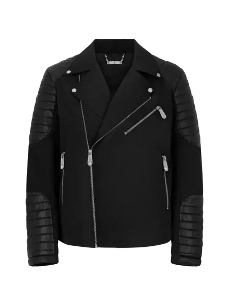 Geanta de piele Philipp Plein negru