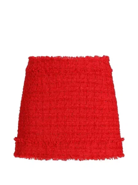 Fusta mini Dolce & Gabbana din tweed roșu