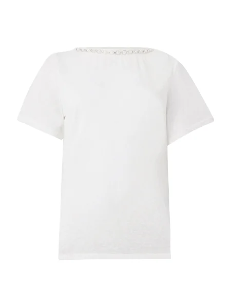 VILA Tricou VILACINE perlat / amestacat alb