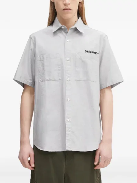 Košulja Aries s vezom siva