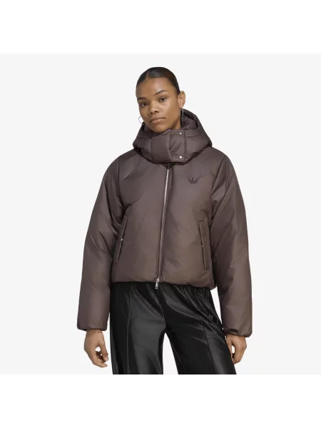 Bunda adidas Ess Down Hooded Puffer Jacket Aurora Coffee S