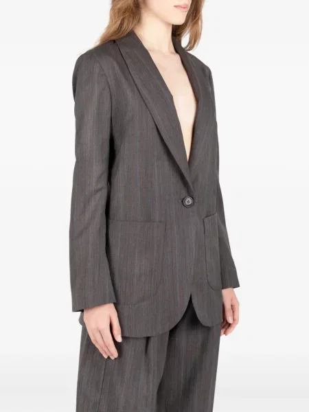 Marynarka Société Anonyme w paski jednorzędowa szara