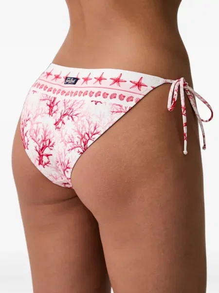 Bikini Mc2 Saint Barth cu imagine cu legături alb