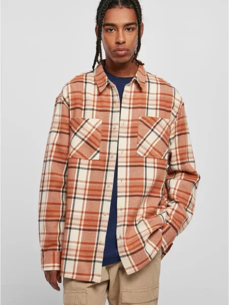 Cămașă în carouri Urban Classics în carouri roșu