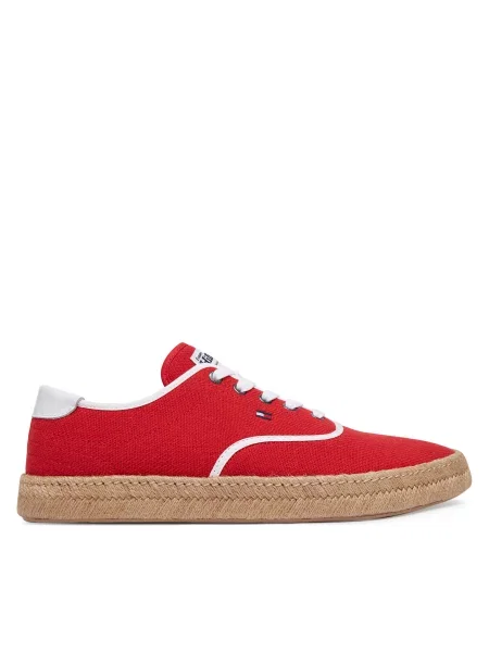 Espadrile Tommy Hilfiger Th Hi Vulc Core Jutte Canvas roșu