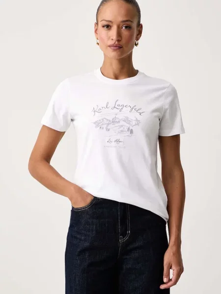 Karl Lagerfeld tricou pentru femei din alb