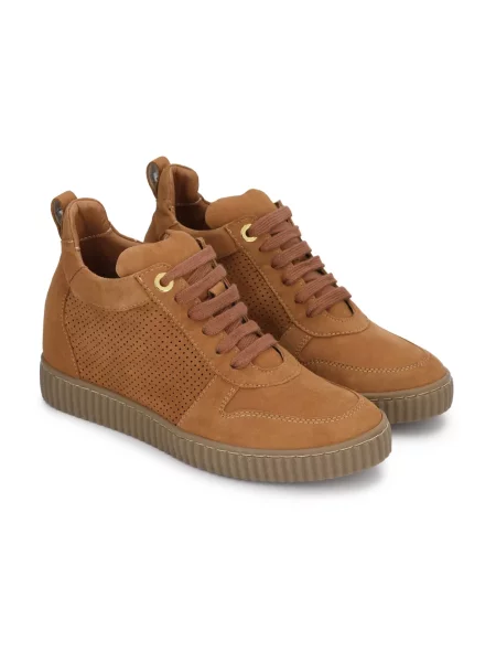 Sneakersy Kazar zamszowe brązowe