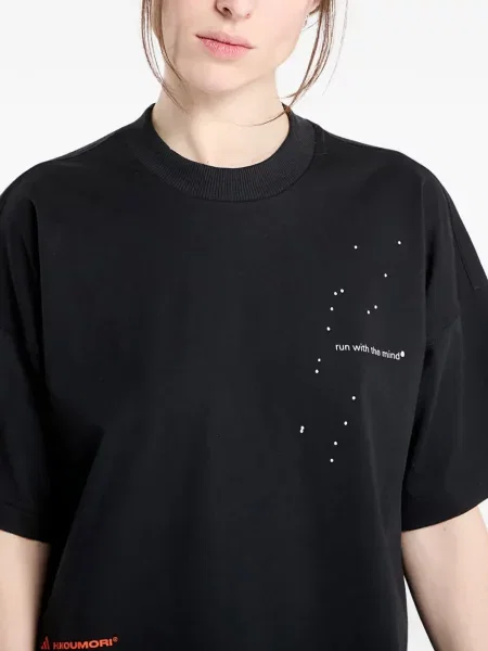 Běžecké pruhované prošívané tričko Adidas oranžové