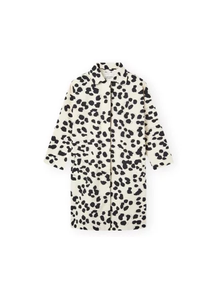 Geacă Compania Fantastica cu imprimeu animal print bej